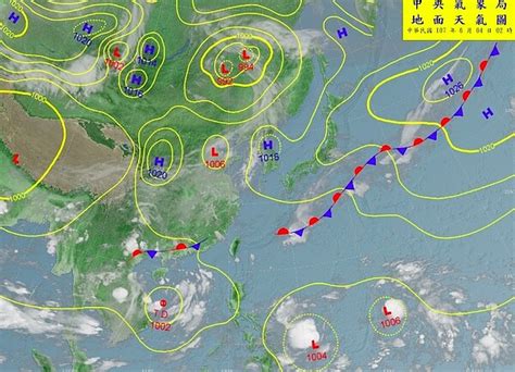 地面分析圖|最新天氣圖資 